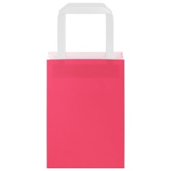 Sacs en papier 50 pcs avec poignées rose 15x8x21 cm 