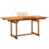 Table à dîner de jardin (120-170)x80x75 cm Bois d'acacia massif 