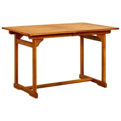 Table à dîner de jardin (120-170)x80x75 cm Bois d'acacia massif 