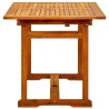 Table à dîner de jardin (120-170)x80x75 cm Bois d'acacia massif 