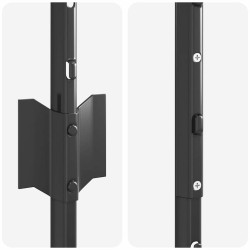 Poteaux de clôture 22 pcs en U gris 120 cm en acier 