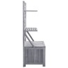 Boîte de rangement avec treillis Gris 99x55x160cm Acacia solide 