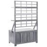 Boîte de rangement avec treillis Gris 99x55x160cm Acacia solide 