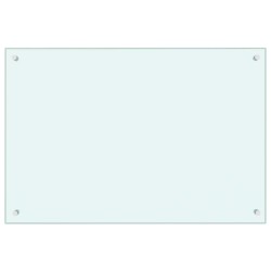 Dosseret de cuisine Blanc 90x60 cm Verre trempé 