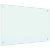Dosseret de cuisine Blanc 90x60 cm Verre trempé 