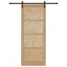 Porte Coulissante avec Kit de Matériel 93x232 cm Bois Massif Pin 