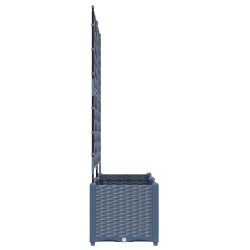 Jardinière avec Treille 2 pcs Grise 80x40x143 cm 