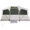 Tente familiale avec fenêtres, dôme vert pour 10 personnes, imperméable. 