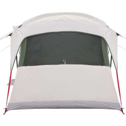 Tente familiale avec fenêtres, dôme vert pour 10 personnes, imperméable. 