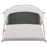 Tente familiale avec fenêtres, dôme vert pour 10 personnes, imperméable. 