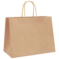 Sacs en papier 250 pcs avec poignées marron 32x17x25 cm 