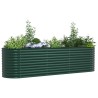 Jardin surélevé vert 320x80x81 cm en acier galvanisé 