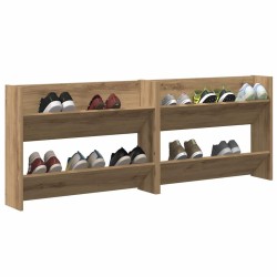 Cabinets à chaussures muraux avec étagère Autre 2 pcs chêne artisanal 