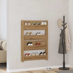Cabinets à chaussures muraux avec étagère Autre 2 pcs chêne artisanal 
