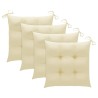 Chaises à manger de jardin avec coussins lot de 3 Acacia massif 