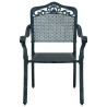 Chaises de jardin 2 pièces en aluminium vert 