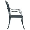 Chaises de jardin 2 pièces en aluminium vert 
