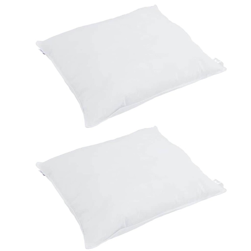 Oreillers 2 pcs Blanc 65 x 65 cm 130gsm 100% coton 