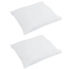 Oreillers 2 pcs Blanc 65 x 65 cm 130gsm 100% coton 