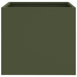Jardinières 2 pcs vert olive 32x30x29 cm acier 