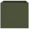 Jardinières 2 pcs vert olive 32x30x29 cm acier 