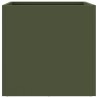 Jardinières 2 pcs vert olive 32x30x29 cm acier 