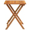 Table de jardin pliante carrée 60 x 60 x 72 cm en bois d'acacia massif 