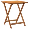Table de jardin pliante carrée 60 x 60 x 72 cm en bois d'acacia massif 