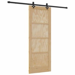 Porte coulissante avec kit de quincaillerie 'ORKDAL'en Bois massif de pin 