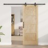 Porte coulissante avec kit de quincaillerie 'ORKDAL'en Bois massif de pin 
