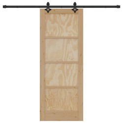 Porte coulissante avec kit de quincaillerie 'ORKDAL'en Bois massif de pin 