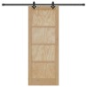Porte coulissante avec kit de quincaillerie 'ORKDAL'en Bois massif de pin 