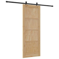 Porte coulissante avec kit de quincaillerie 'ORKDAL'en Bois massif de pin 