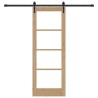 Porte coulissante avec kit de matériel 73.5x198.5 cm Bois massif en pin 