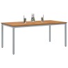 Table de jardin 180 x 90 x 75 cm en bois d'acacia et métal. 