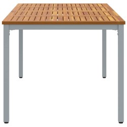 Table de jardin 180 x 90 x 75 cm en bois d'acacia et métal. 