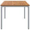 Table de jardin 180 x 90 x 75 cm en bois d'acacia et métal. 