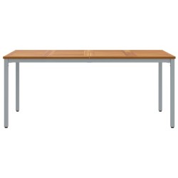 Table de jardin 180 x 90 x 75 cm en bois d'acacia et métal. 