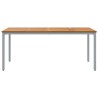 Table de jardin 180 x 90 x 75 cm en bois d'acacia et métal. 