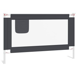 Barrière de sécurité de lit d'enfant Gris foncé 120x25 cm Tissu 