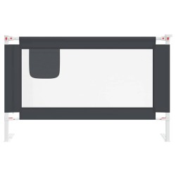 Barrière de sécurité de lit d'enfant Gris foncé 120x25 cm Tissu 