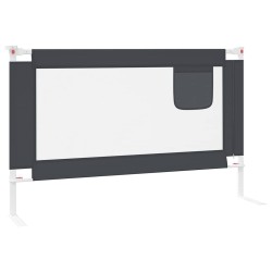 Barrière de sécurité de lit d'enfant Gris foncé 120x25 cm Tissu 
