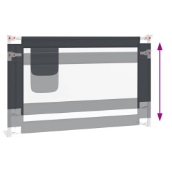 Barrière de sécurité de lit d'enfant Gris foncé 120x25 cm Tissu 