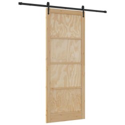 Porte coulissante avec kit de quincaillerie 'ORKDAL', en bois massif de pin 