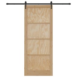 Porte coulissante avec kit de quincaillerie 'ORKDAL', en bois massif de pin 