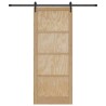Porte coulissante avec kit de quincaillerie 'ORKDAL', en bois massif de pin 