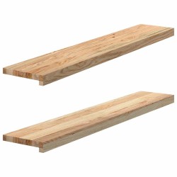 Appuis de fenêtre 2 pcs non traité 110x20x2cm bois chêne massif 