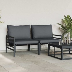 Ensembles de meubles d'extérieur avec coussin avec oreiller 2 pcs Anthracite 