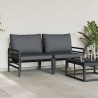 Ensembles de meubles d'extérieur avec coussin avec oreiller 2 pcs Anthracite 
