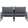 Ensembles de meubles d'extérieur avec coussin avec oreiller 2 pcs Anthracite 
